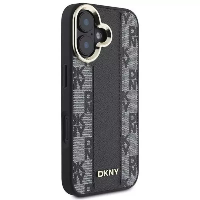 DKNY DKHMP16SPCPVSLK iPhone 16/16.1 Hard Case Checkered Pattern MagSafe Black