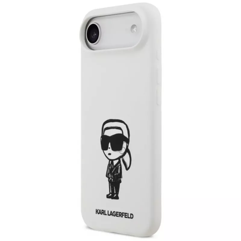KARL LAGERFELD Silicone Case Karl Sketch & Logo MagSafe for iPhone 13 Pro Max White