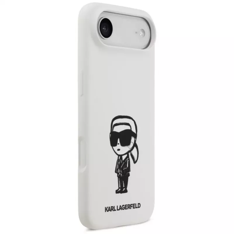 KARL LAGERFELD Silicone Case Karl Sketch & Logo MagSafe for iPhone 13 Pro Max White