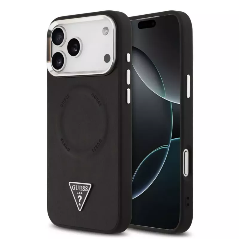 Guess Triangle Logo MagSafe Case for iPhone 17 Pro Max (Black)