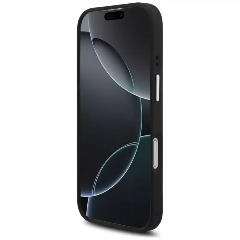 Guess Grained Big 4G Classic Logo Case for iPhone 17, Black
