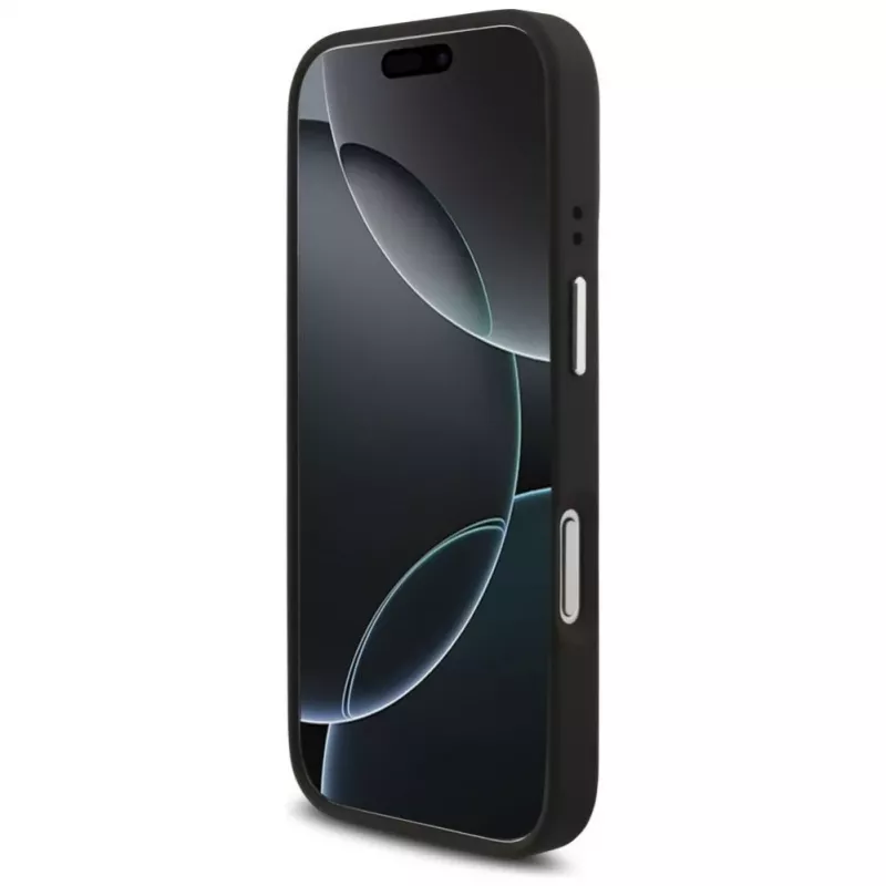 Guess Grained Big 4G Classic Logo Case for Apple iPhone 17 Pro, Black