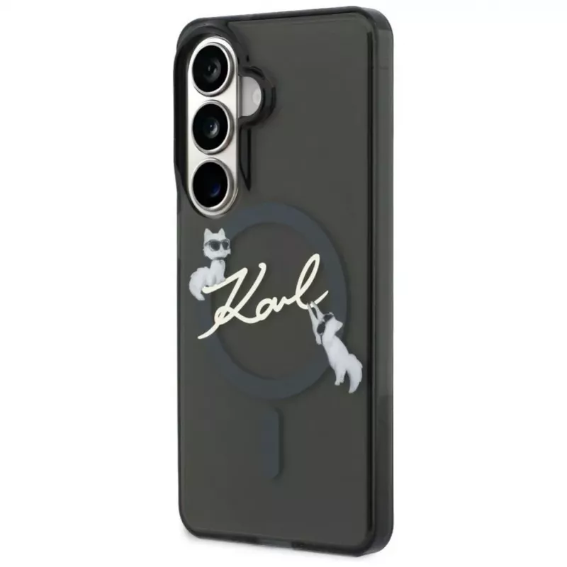 Karl Lagerfeld IML KC Script MagSafe Case for Samsung Galaxy S24 Ultra Black