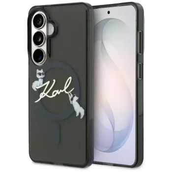 Karl Lagerfeld IML KC Script MagSafe Case for Samsung Galaxy S24 Ultra Black