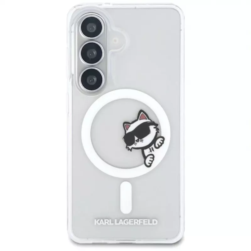 KARL LAGERFELD IML Peekaboo Choupette MagSafe Case for Samsung Galaxy S26, Transparent