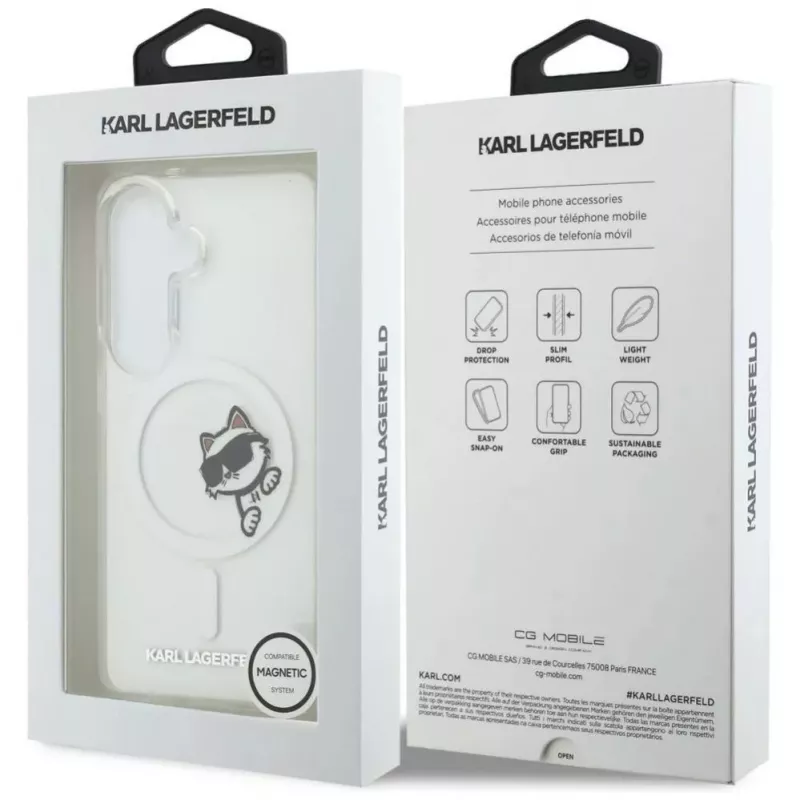 KARL LAGERFELD IML Peekaboo Choupette MagSafe Case for Samsung Galaxy S26, Transparent