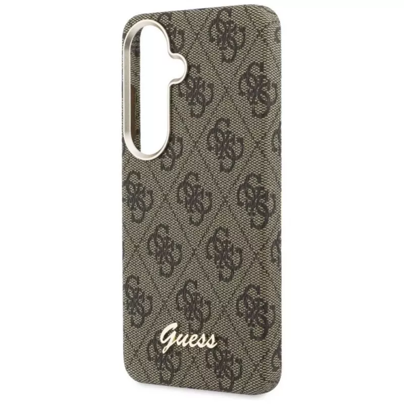 Guess 4G Script MagSafe Case for Samsung Galaxy S26 (Brown)