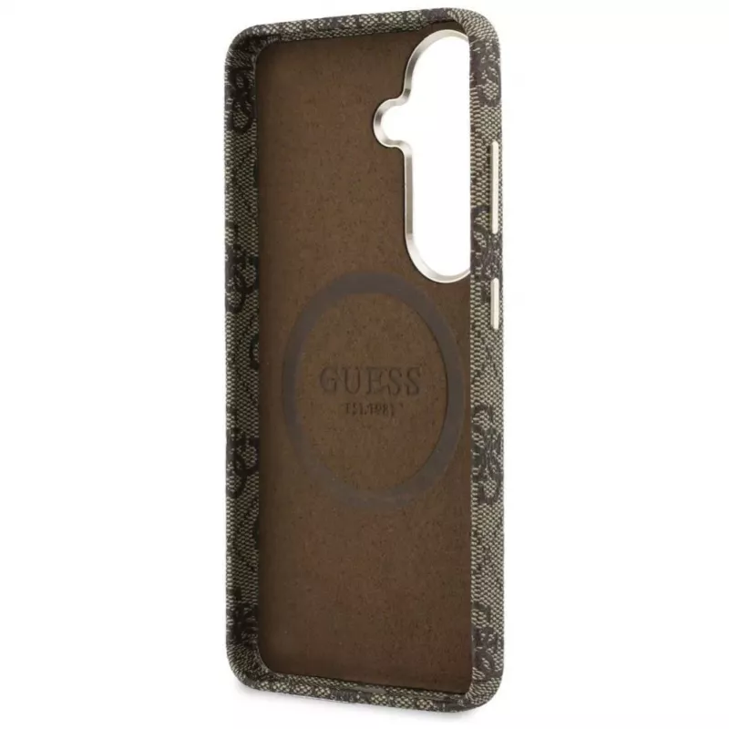 Guess 4G Script MagSafe Case for Samsung Galaxy S26 (Brown)