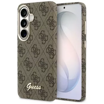 Guess 4G Script MagSafe Case for Samsung Galaxy S26 (Brown)