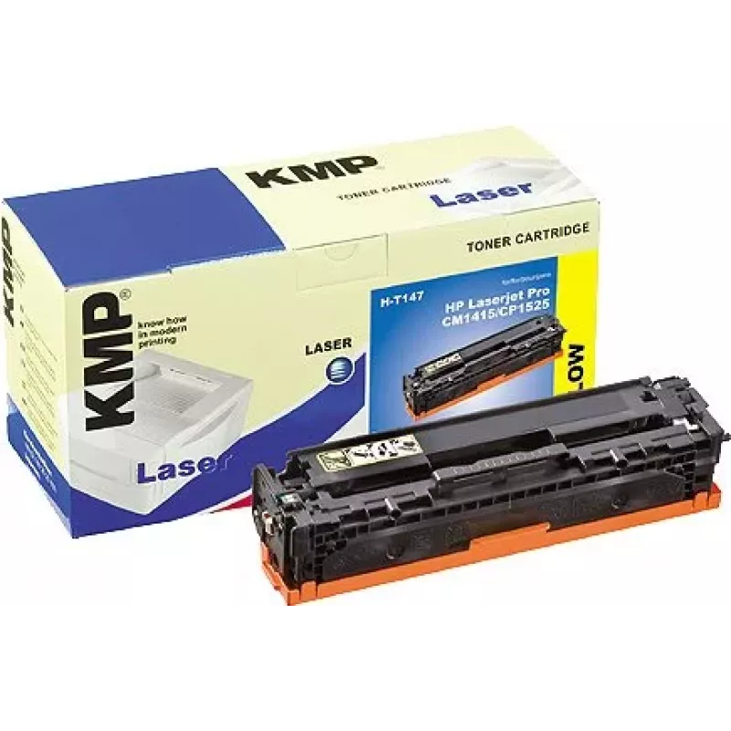 KMP H-T147 Yellow Compatible Toner Cartridge for HP Color LaserJet Pro CP1525n, CP1525nw, LaserJet Pro CM1415fn, CM1415fnw (1227,0009)