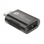 GoodConnections USB 3.2 Gen 1 / USB 3.0 Adapter USB-C Male to USB-A Female, Zinc-Plated Metal Housing, Anthracite, 3-Pack