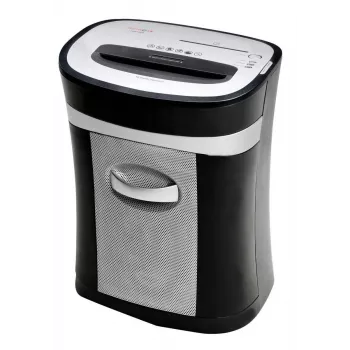 Genie 1501 XCD Cross-Cut Paper Shredder, 10 Sheets, 21 L, Black/Silver