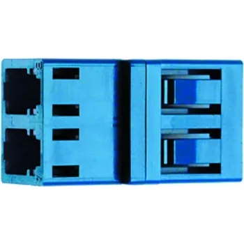 Telegärtner J08071A0002 LC Duplex Multimode Fibre Connector, Blue, Zirconia Ceramic Ferrule, 1 Pack
