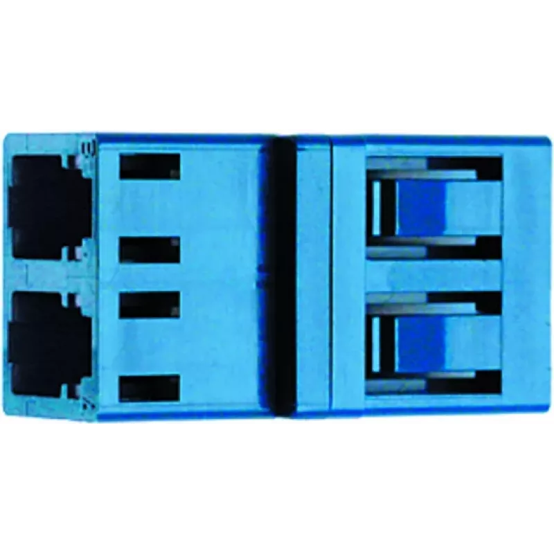 Telegärtner J08071A0002 LC Duplex Multimode Fibre Connector, Blue, Zirconia Ceramic Ferrule, 1 Pack