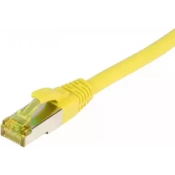 SYNERGY21 Patch Cable RJ45, CAT6A 500MHz, 15m, Yellow, S-STP (S/FTP), TPE/LSZH (Ultraflex), AWG26, with Cat.7 Raw Cable