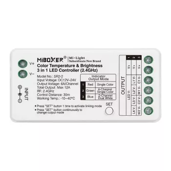 Miboxer Synergy 21 LED Controller 3in1 Single+CCT Dual White DC12/24V 2.4G (SR2-2)