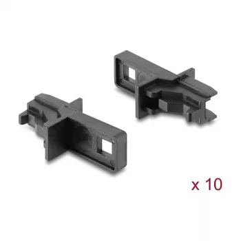 DELOCK Dust Cover for E2000 Simplex Socket 10 Pieces Black