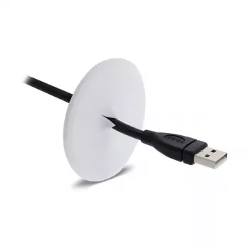 Delock Silicone Cable Grommet Round Ø 65 mm for Wall / Table Mounting White