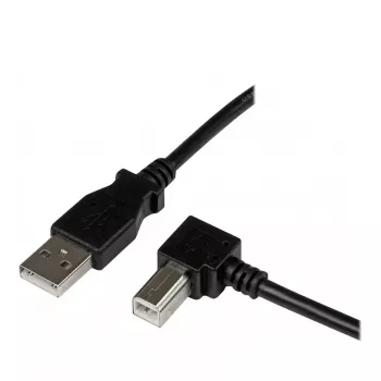 EFB Premium USB 2.0 Cable A - Angled B Male to Male 1.0m Black