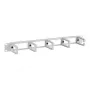 EFB 19 inch 1U Cable Management Panel with 4 Pass-Throughs and 5 Plastic Brackets, Light Grey (RAL 7035)