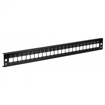 EFB Front Panel 24xE2000 Duplex, E2000 Compact (RDM) Straight Version Black