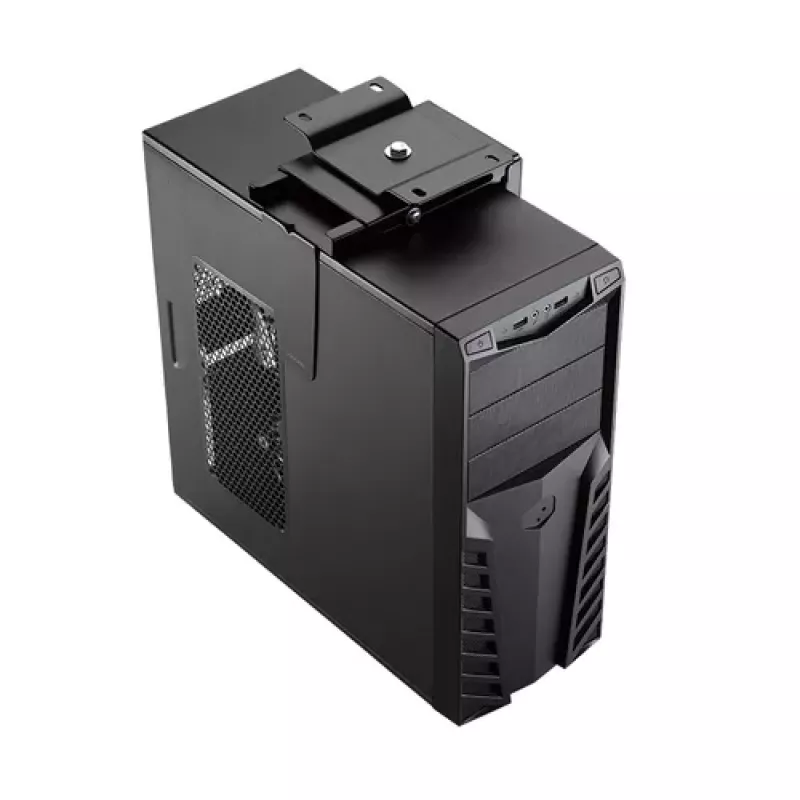 LogiLink Under-Desk CPU Holder - Black - Steel - 25 kg Capacity