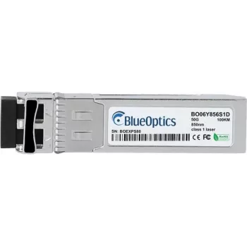 BlueOptics Fortinet FN-TRAN-SFP56-SR Compatible SFP56 Transceiver, LC Duplex, 50GBASE-SR, Multimode Fiber, 850nm, 100m, 0°C to +70°C, DDM