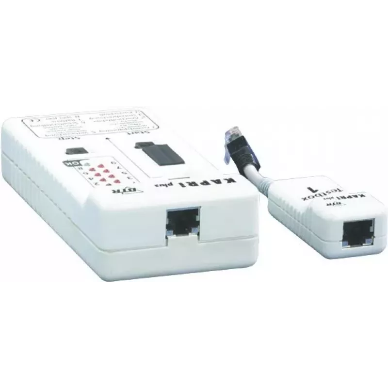METZ CONNECT KAPRI Plus Cable and Connection Tester with Testbox 1 - Network and ISDN Cable Tester (130670-E)
