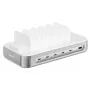 4smarts Team 100W 5xUSB-C Charging Station with 6 Cables Silver