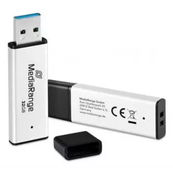 MEDIARANGE MR1900 USB 3.2 32 GB Memory Drive Flash USB 3.2 Gen 1 Black Capless Retractable
