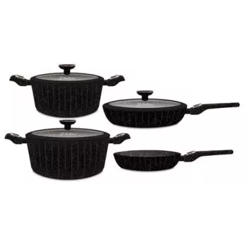 Cookware Set 7 Pieces with Silicone Lids BR-1520