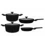 Cookware Set 7 Pieces with Silicone Lids BR-1520