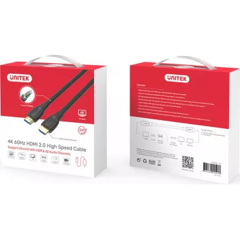 UNITEK HDMI 2.0 Cable 20m 4K 18Gbps Black