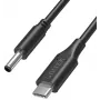 UNITEK Dell Laptop Power Cable 65W USB-C to DC 4.5mm - 1.8m Black