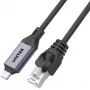 UNITEK USB-C to RJ45 Gigabit Ethernet Adapter, 1m, Space Gray