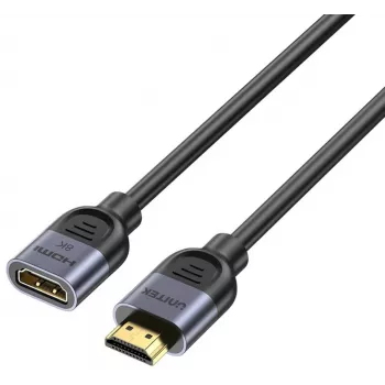 UNITEK HDMI Extension Cable 1m, HDMI 2.1, 8K@60Hz, 48Gbps, Black