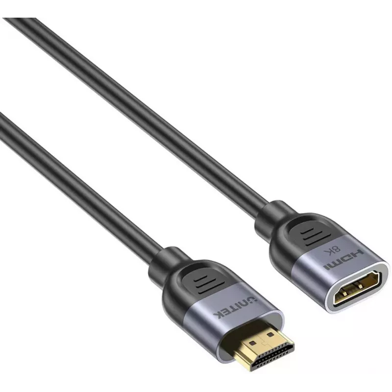 UNITEK HDMI 2.1 Extension Cable 1.5m Male to Female 8K 48Gbps Black