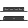 UNITEK USB-C to 4x USB-A Extender over Ethernet, up to 150m, 480Mbps, Black