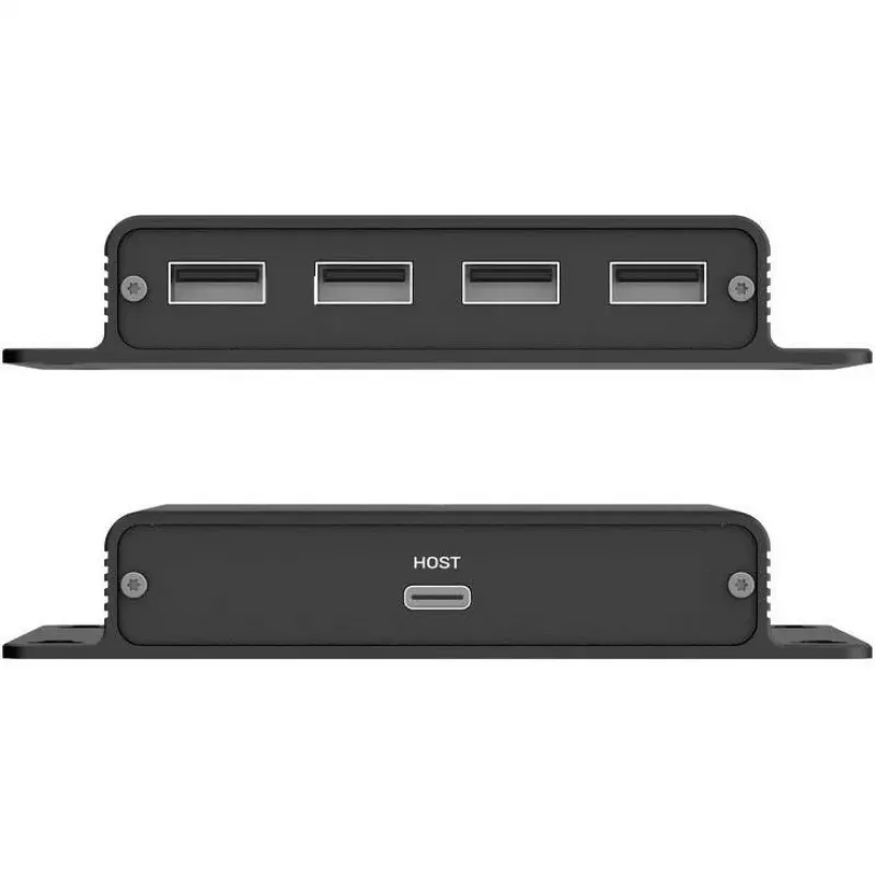 UNITEK USB-C to 4x USB-A Extender over Ethernet, up to 150m, 480Mbps, Black