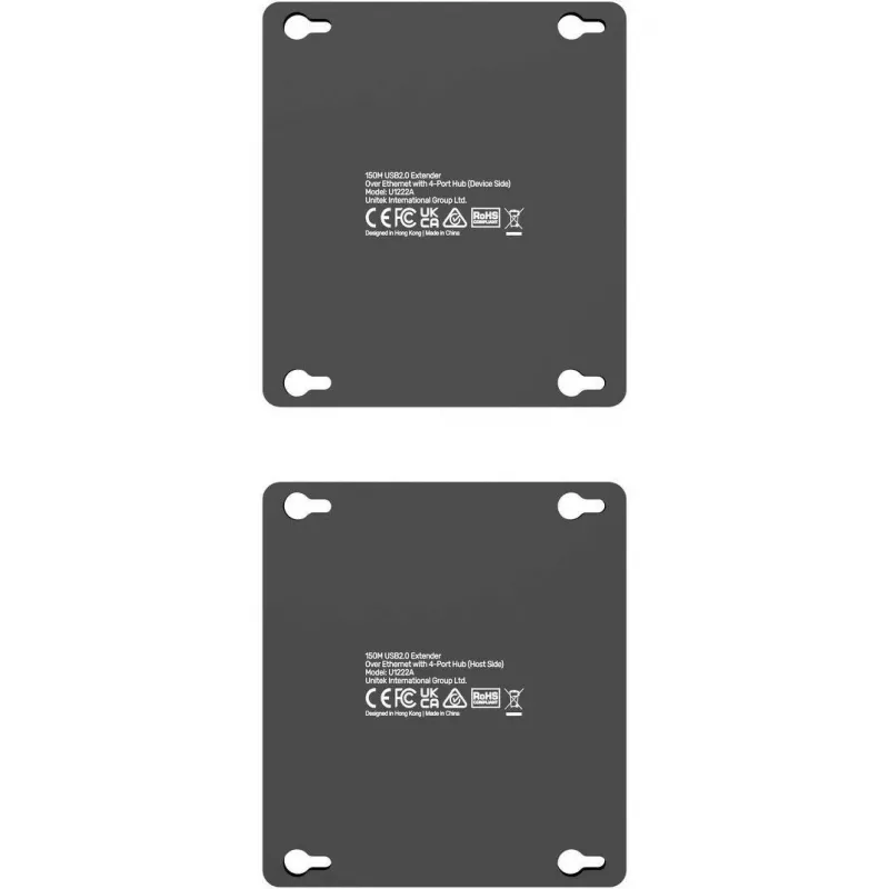 UNITEK USB-C to 4x USB-A Extender over Ethernet, up to 150m, 480Mbps, Black