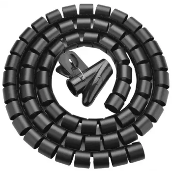 UNITEK Spiral Cable Organizer, 50 m, 22 mm Diameter, Black