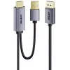 UNITEK HDMI to DisplayPort 4K Cable with USB-A Power, 1.8m, Black