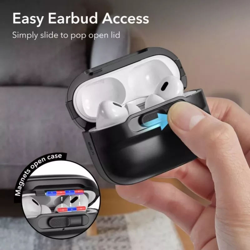 ESR Pulse HaloLock MagSafe Case for Apple AirPods Pro 1/2, Black