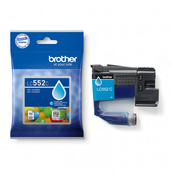 Brother LC-552C Cyan Ink Cartridge (Standard Yield, 500 Pages)