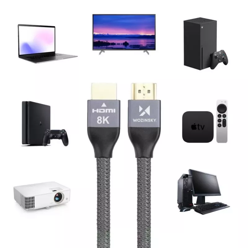Wozinsky USB-C to USB-A Cable 1 m Silver Braided Nylon