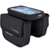 ILIKE Wozinsky Universal Frame Bike Bag Bicycle Pannier Waterproof Phone Case 1.5L Black (WBB26BK)