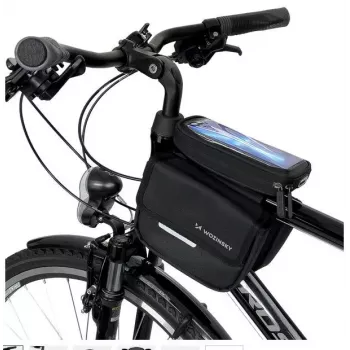 ILIKE Wozinsky Universal Frame Bike Bag Bicycle Pannier Waterproof Phone Case 1.5L Black (WBB26BK)
