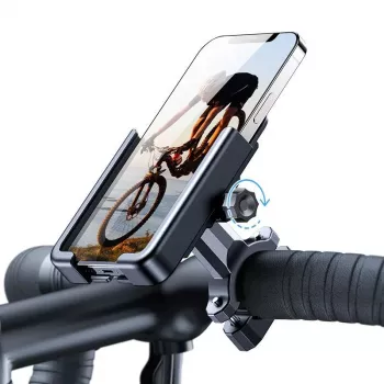 Wozinsky Metal Bicycle Phone Holder for Scooters, Black (WBHBK3)