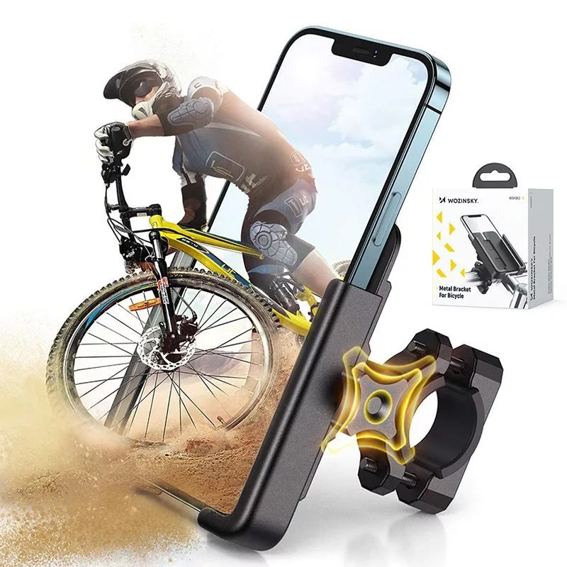 Wozinsky Metal Bicycle Phone Holder for Scooters, Black (WBHBK3)