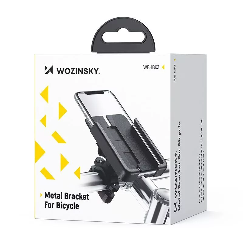 Wozinsky Metal Bicycle Phone Holder for Scooters, Black (WBHBK3)